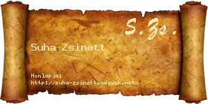 Suha Zsinett névjegykártya